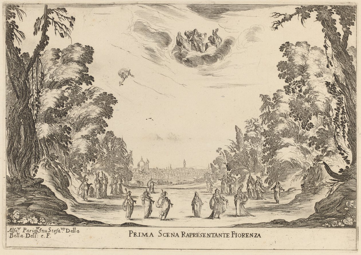 Prima Scena Representanta Firenza von Stefano della Bella