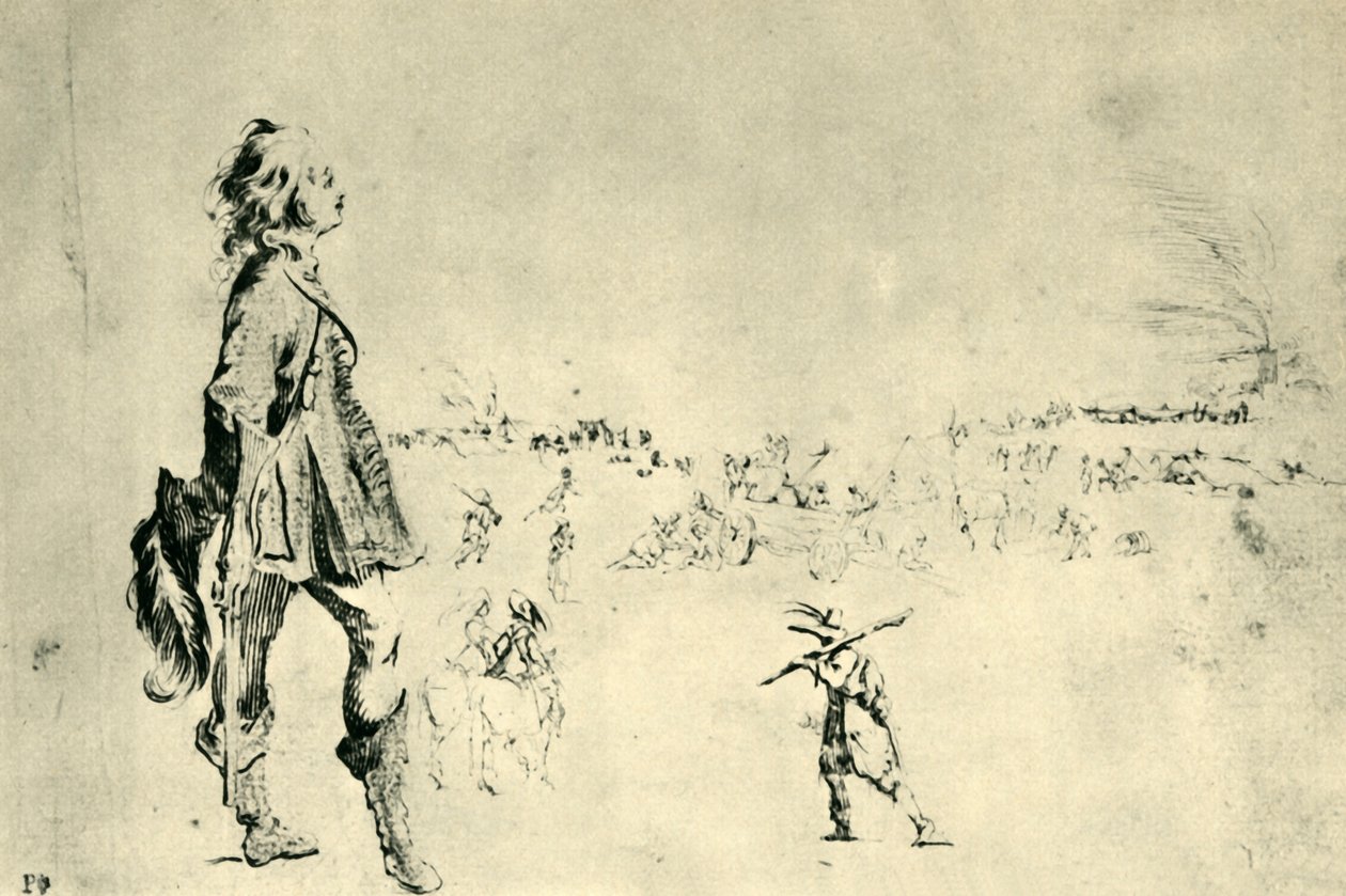Stehende männliche Figur von Stefano della Bella