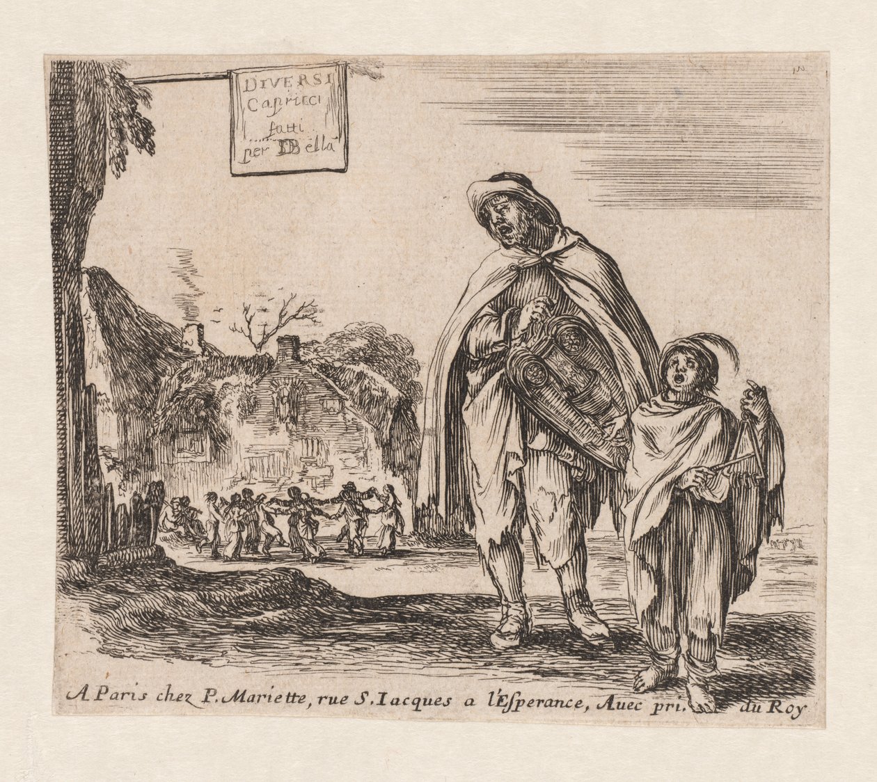 Titelseite: Diversi Capricci, 1647 von Stefano della Bella