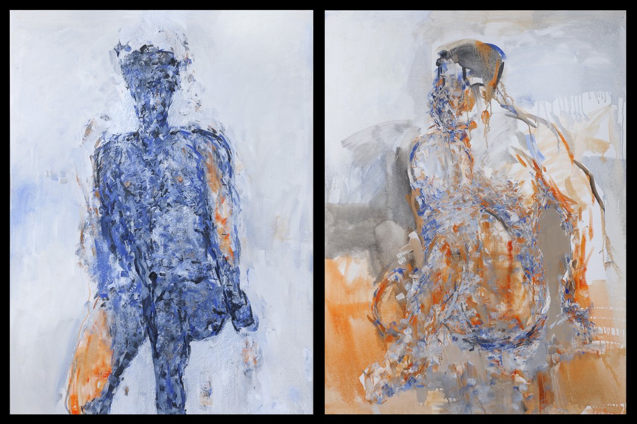 Diptychon von Duncan Hume tanzend im Alter von 38, 2011 von Stephen Finer