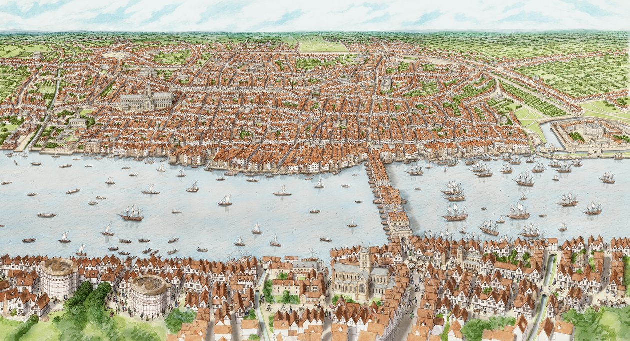 Jakobäisches London (Kinder), ca. 1603-1625 von Stephen Conlin