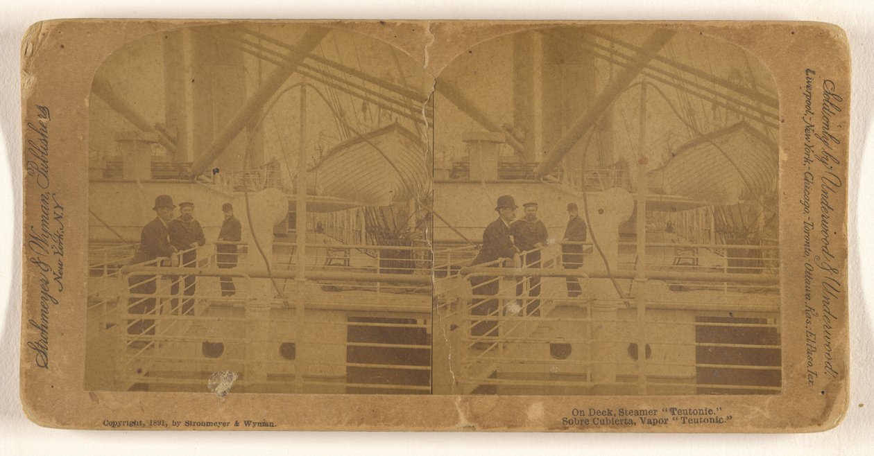 An Deck, Dampfer "Teutonic" von Strohmeyer and Wyman