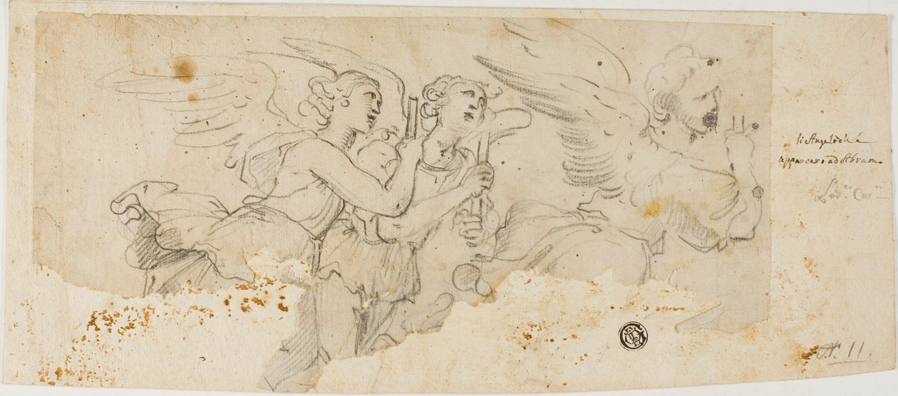 Engel erscheinen Abraham von Style of Giuseppe Cesari