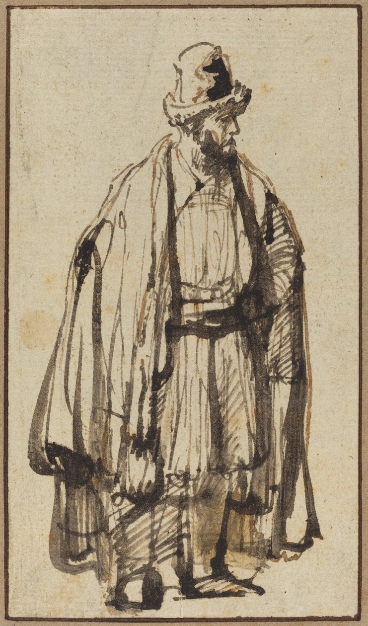 Ein Orientale von Style of Rembrandt van Rijn