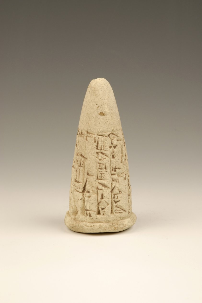 Keilschriftkegel, 2143-2124 v. Chr. (Terrakotta) von Sumerian