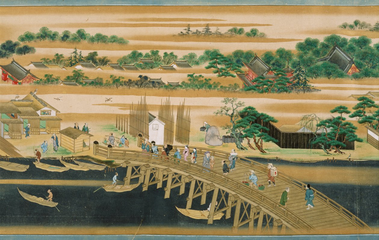 Berühmte Orte des Sumida-Flusses von Sumiyoshi school