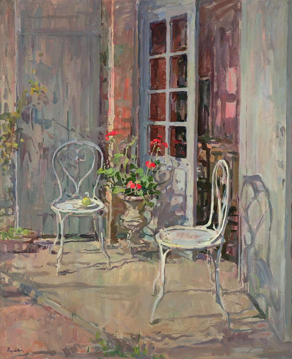 Terrassenstühle, Chateau de Mocques von Susan Ryder