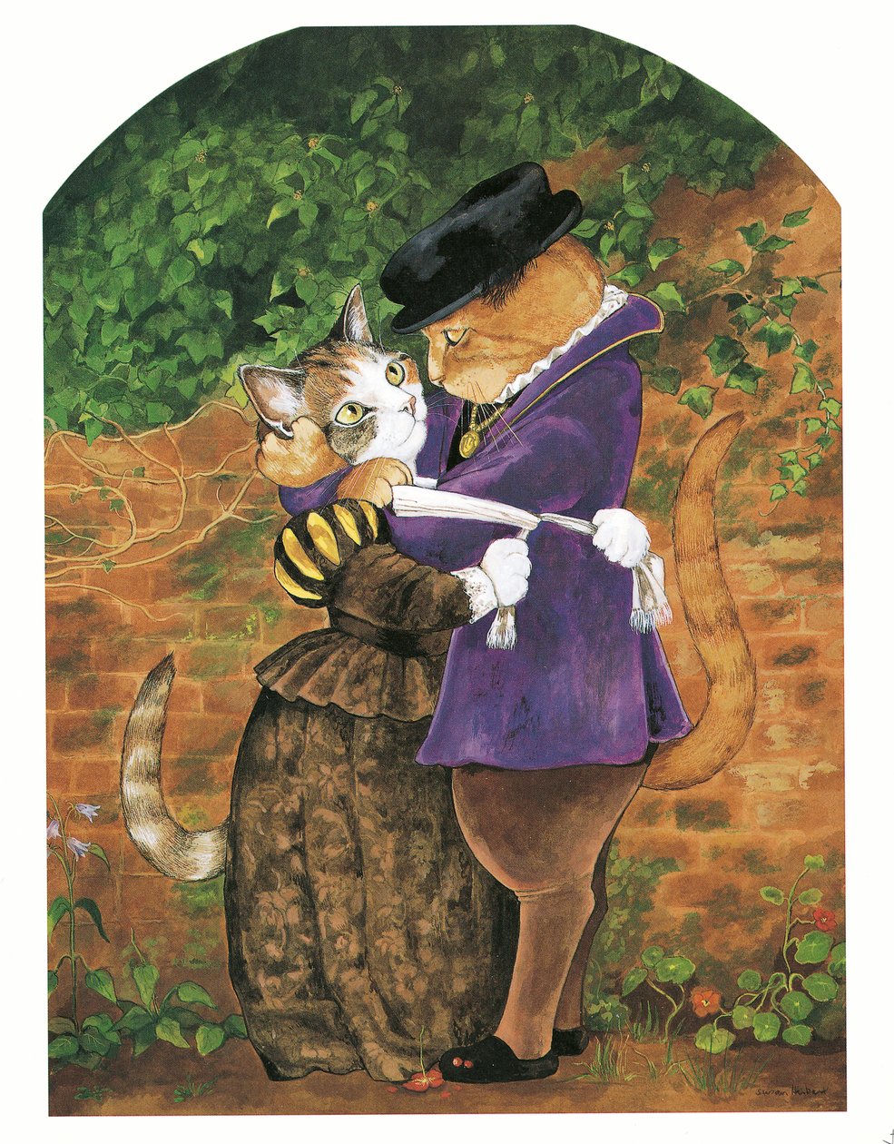 Illustration aus Pre-Raphaelite Cats (veröff. 1999) von Susan Herbert