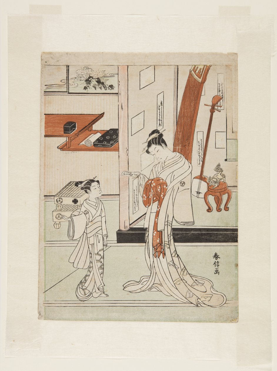 Geisha und Begleiterin von Suzuki Harunobu