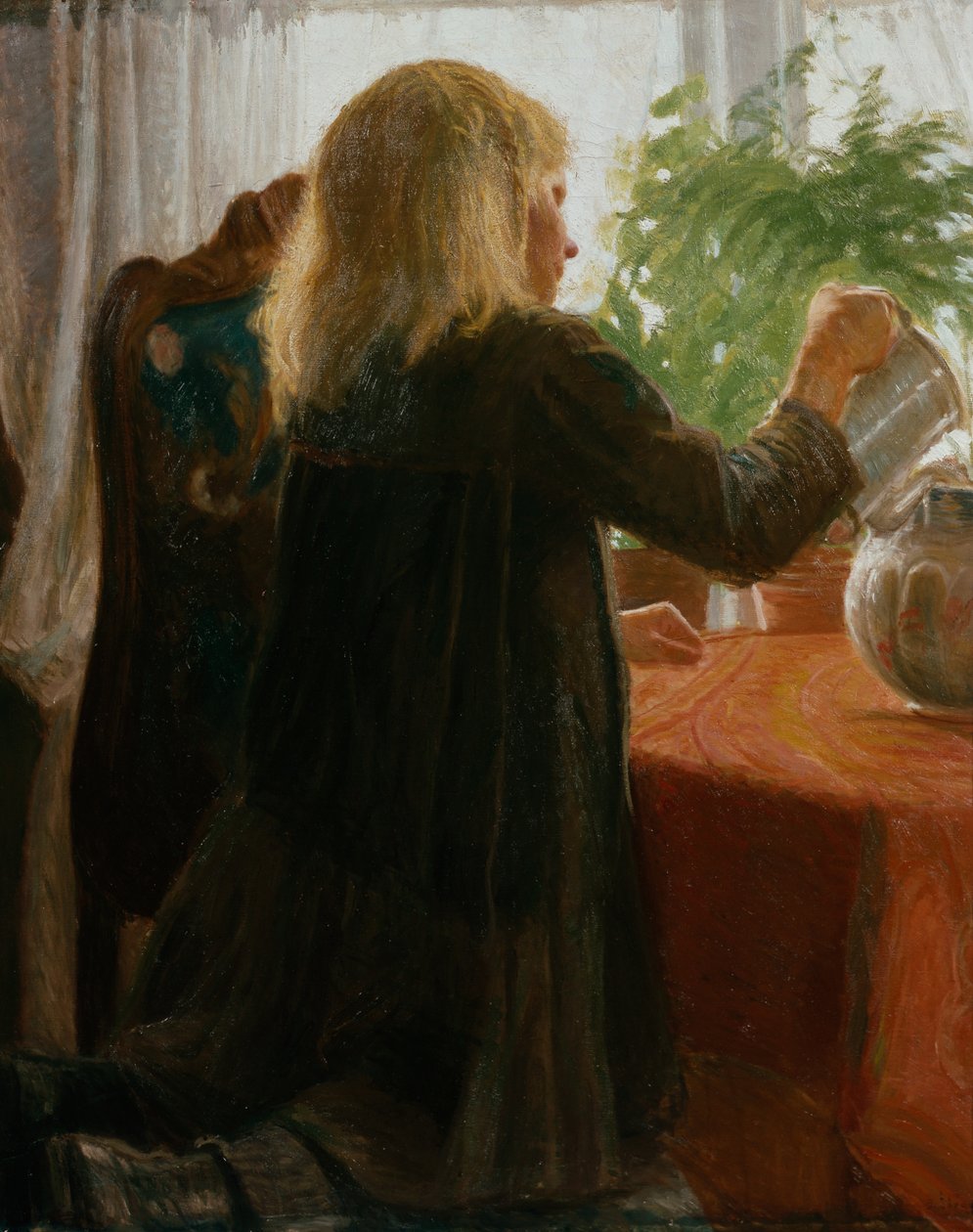 Mädchen mit Wasserfarn von Sven Jorgensen