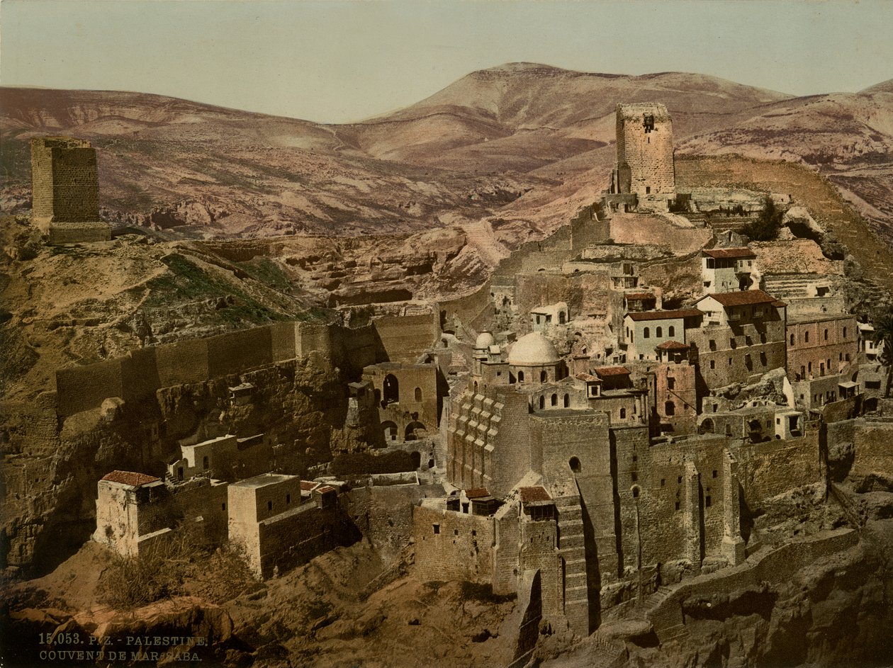 Kloster Mar Saba, ca. 1880-1900 von Swiss Photographer