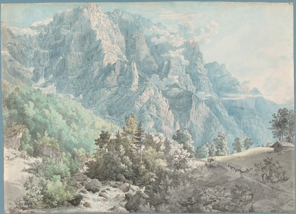 Das Glärnisch-Massiv in der Schweiz von Swiss 18th Century