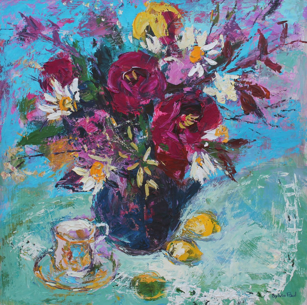 Stillleben mit Teetasse, 2013 von Sylvia Paul