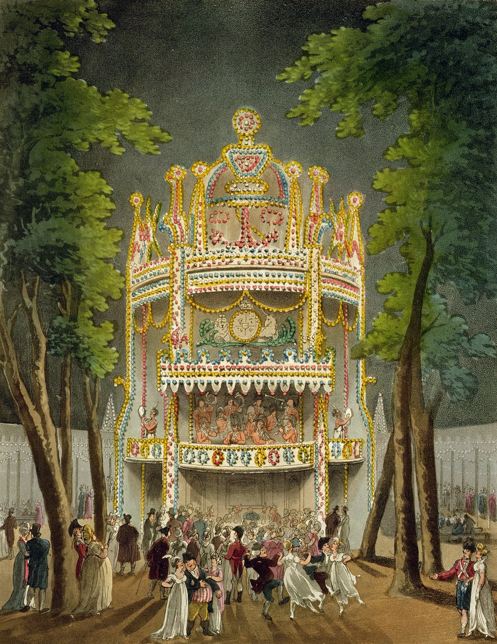 Vauxhall-Gärten, 1808 von Pugin and Rowlandson