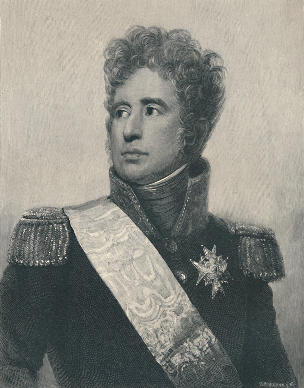 Jacques-Alexandre-Bernard Law, Marquis von Lauriston, um 1810, 1896 von T. Johnson