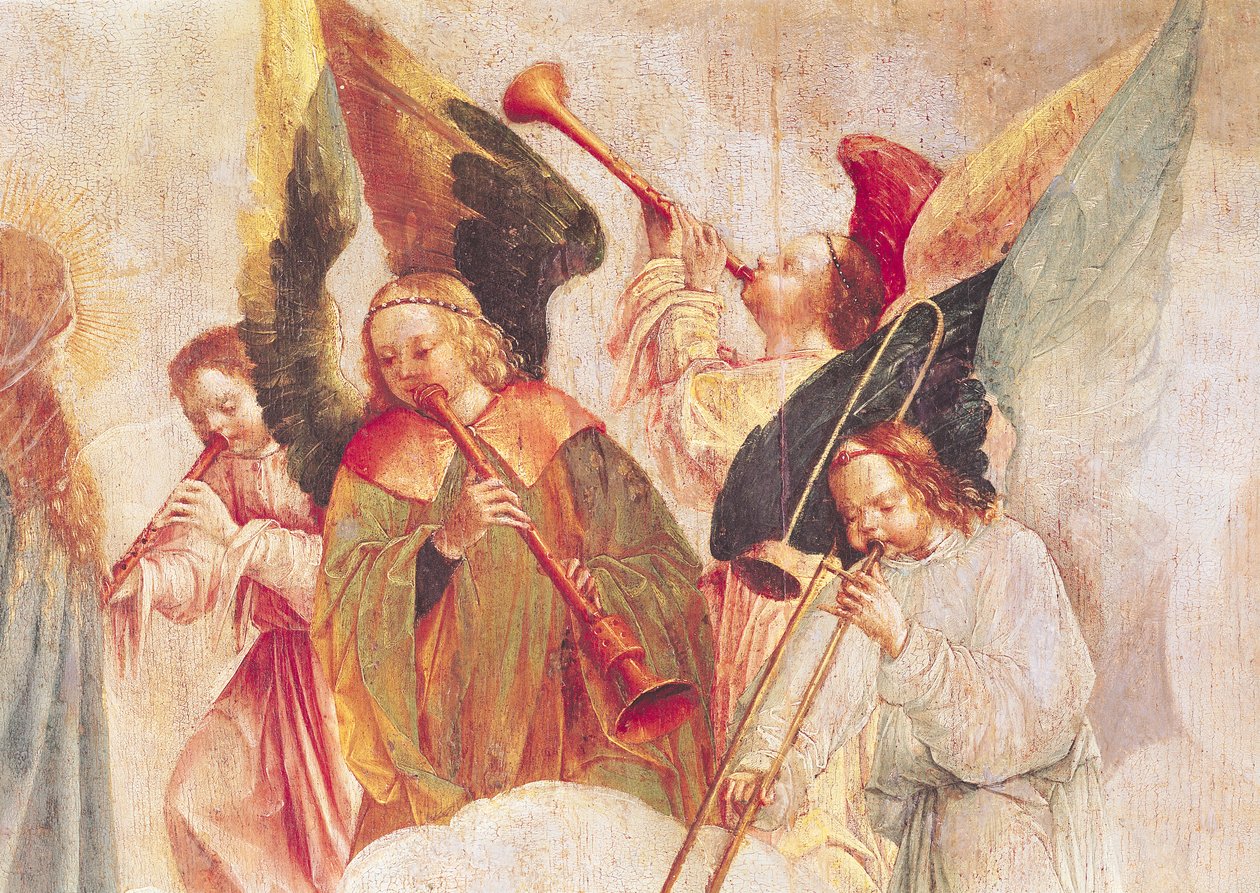 Musizierende Engel, Detail aus der Himmelfahrt der Jungfrau Maria von Taborda Vlame Frey, Carlos