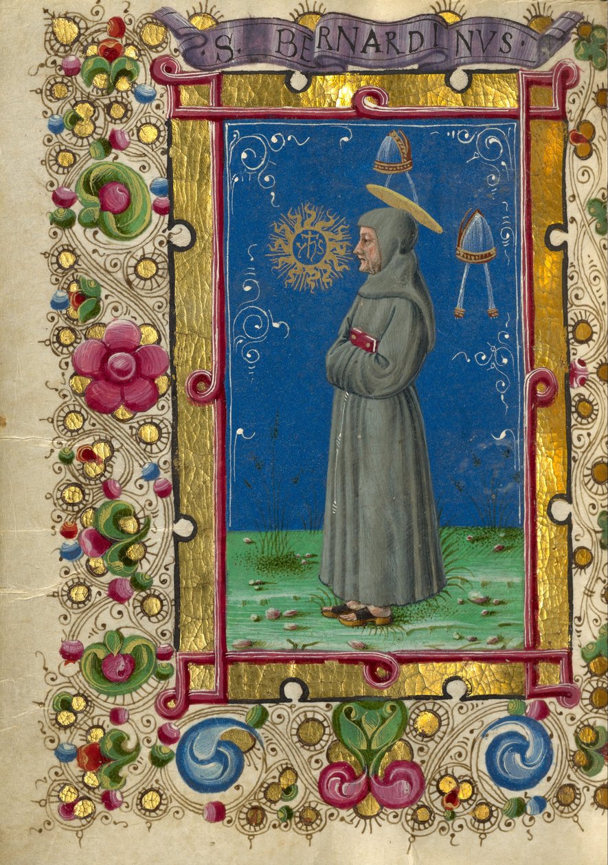 Heiliger Bernhardin von Siena von Taddeo Crivelli