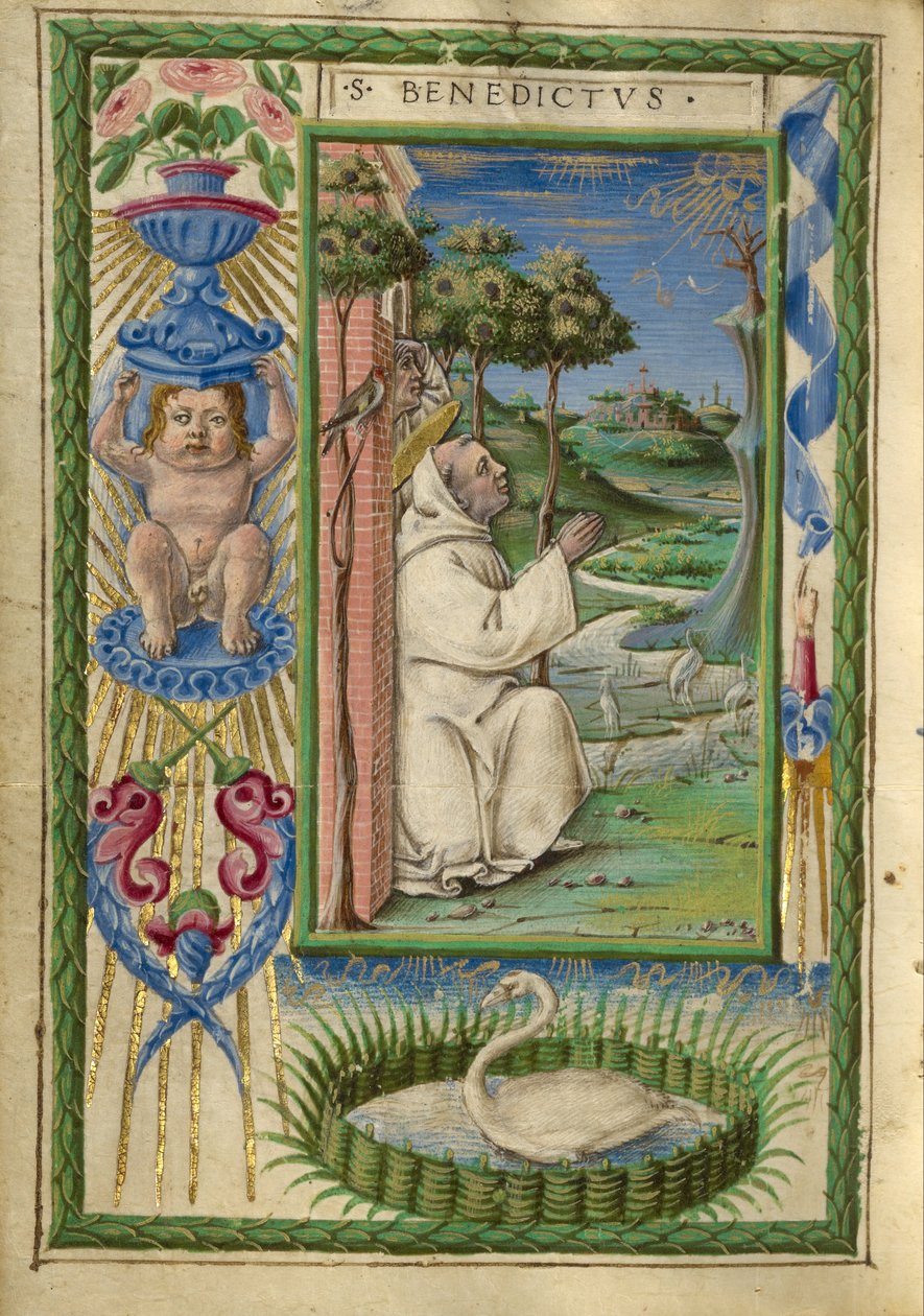 Heiliger Benedikt im Gebet von Taddeo Crivelli