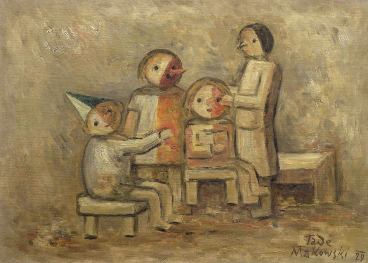 Kleine Familie, 1929 von Tadeusz Makowski