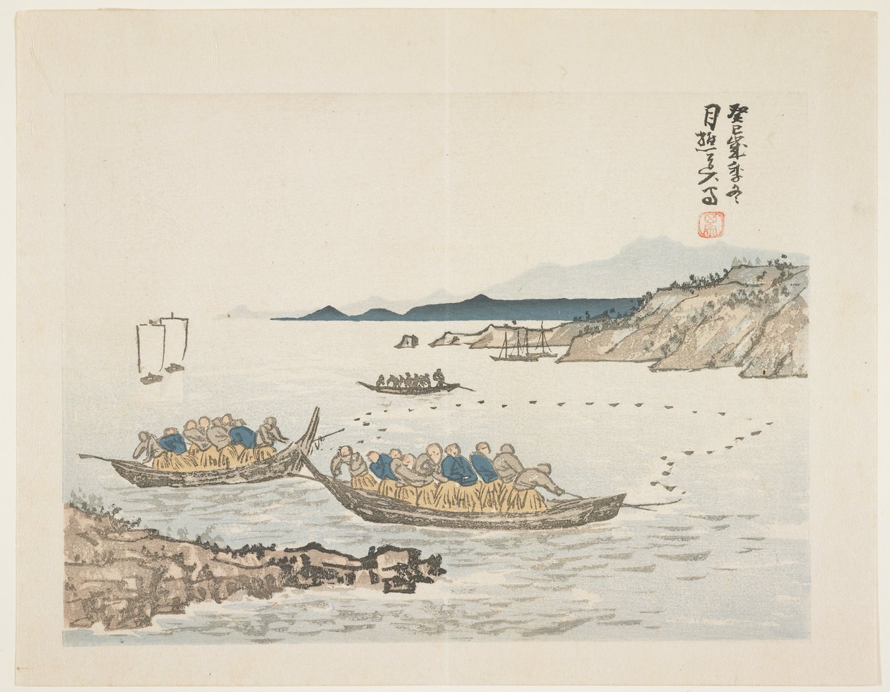 Fischerboote, 1893 von Tamura Gessh