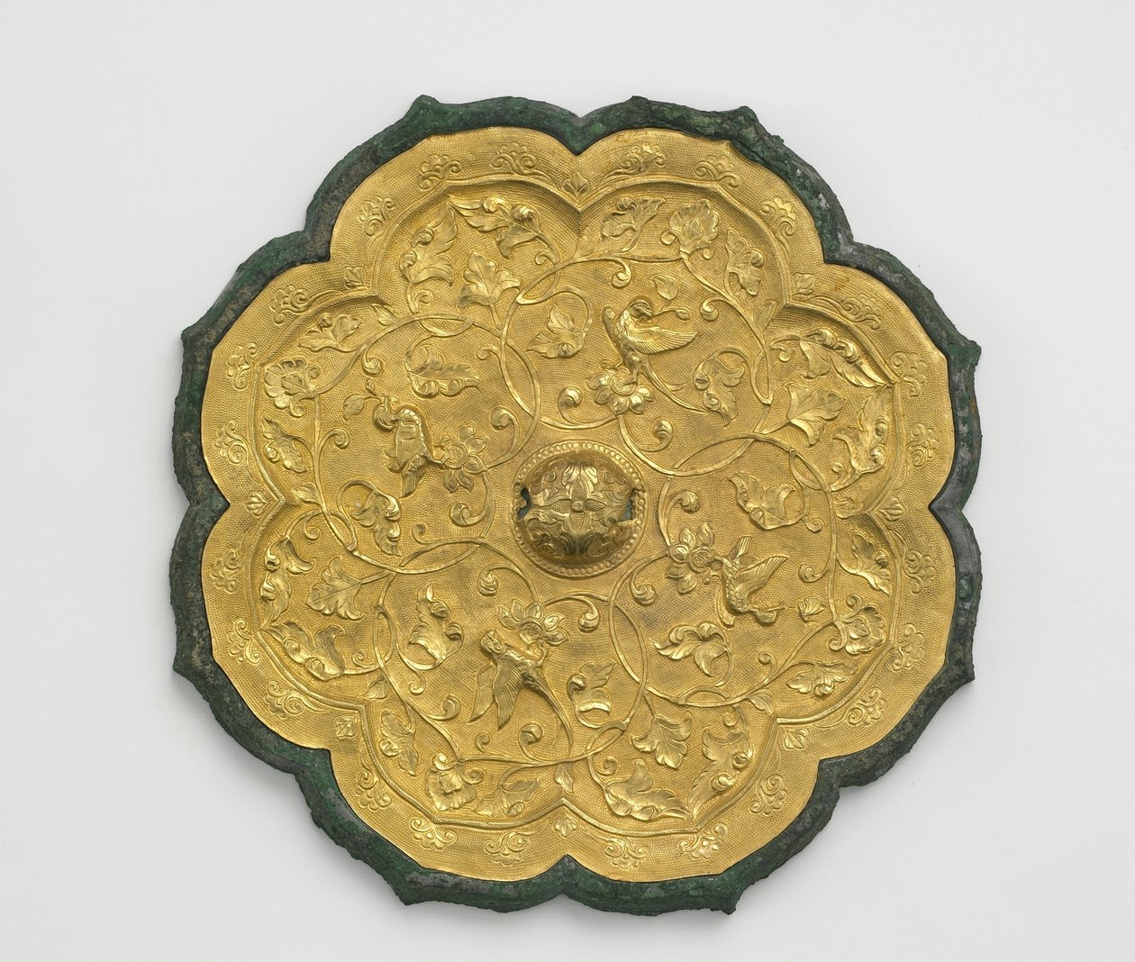 Spiegel (Bronze und Gold) von Tang Dynasty Chinese School