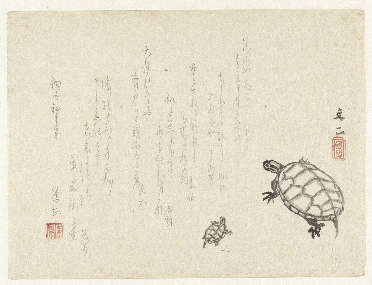 Zwei Schildkröten von Tani Bunji