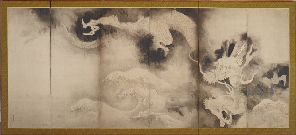 Drachen und Wolken, Edo-Periode von Tawaraya Sotatsu