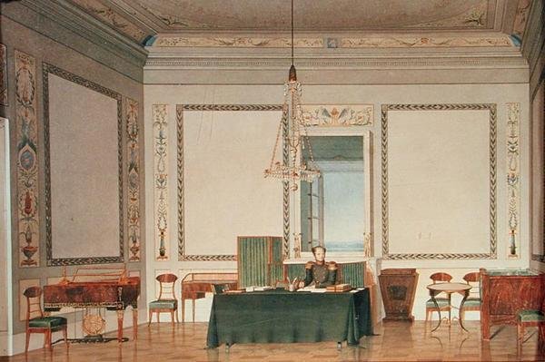 Kaiser Alexander I (1777-1825) im Palastbüro, 1820 von Tchernik Tchernik