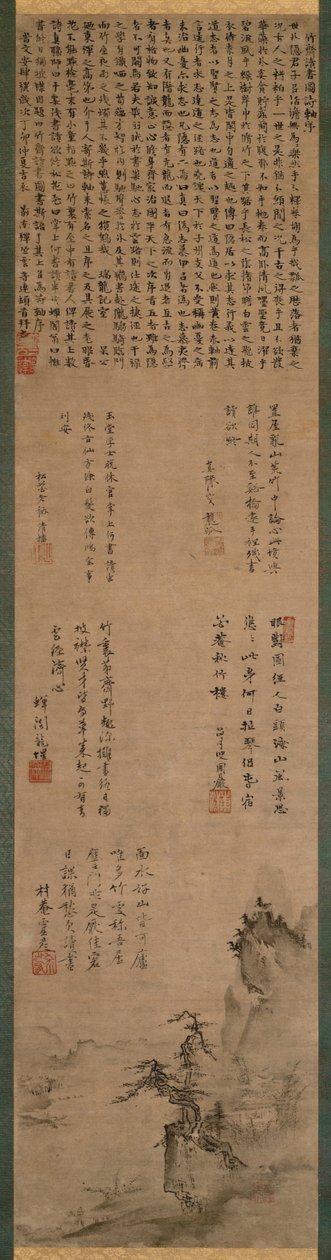 Landschaft (shihon bokuga tansai sansuizu) von Tenshō Shūbun