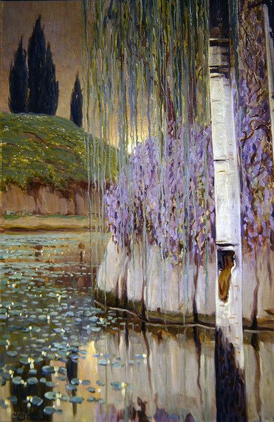Landschaft mit Bäumen, 1917 von Teodoro Wolf Ferrari