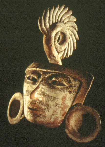 Maske (Ton & Polychromie) von Teotihuacan
