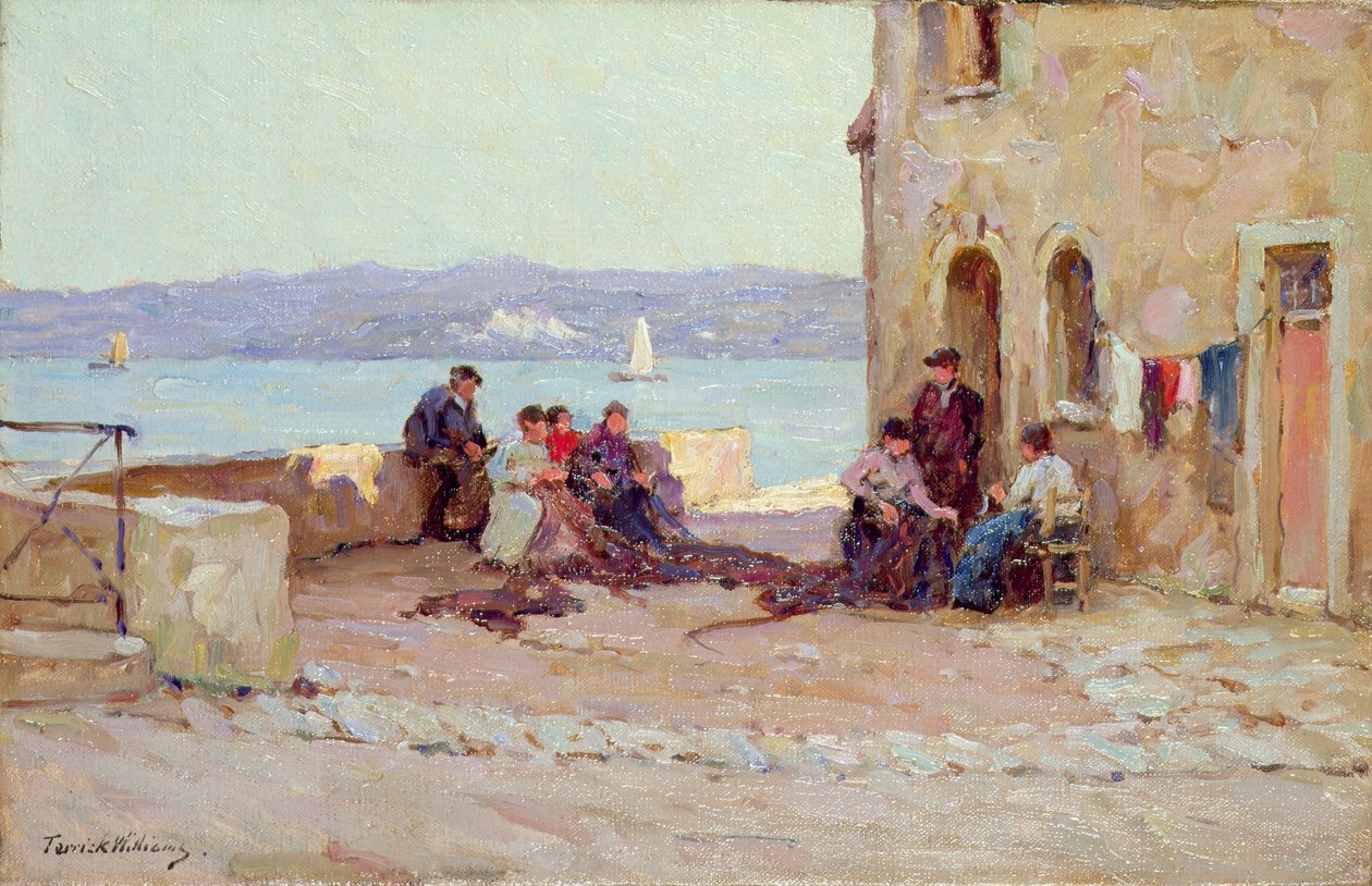 Netze flicken, Martigues, Provence von Terrick Williams