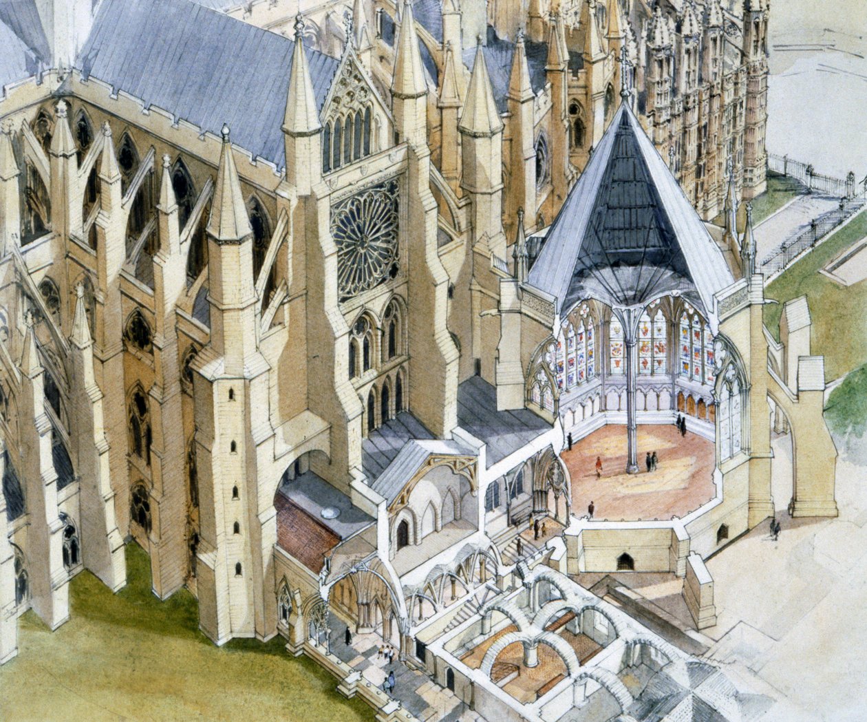 Westminster Abbey, Kapitelhaus, 16. Jahrhundert, ca. 1990-2010 von Terry Ball