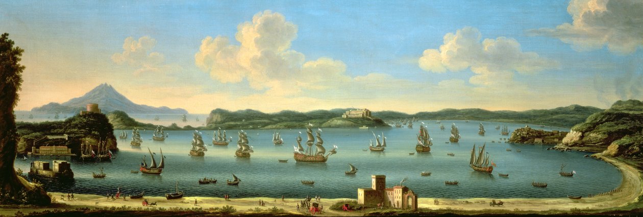 Der Golf von Pozzuoli mit Ischia in der Ferne, 1740 von The Metropolitan Master