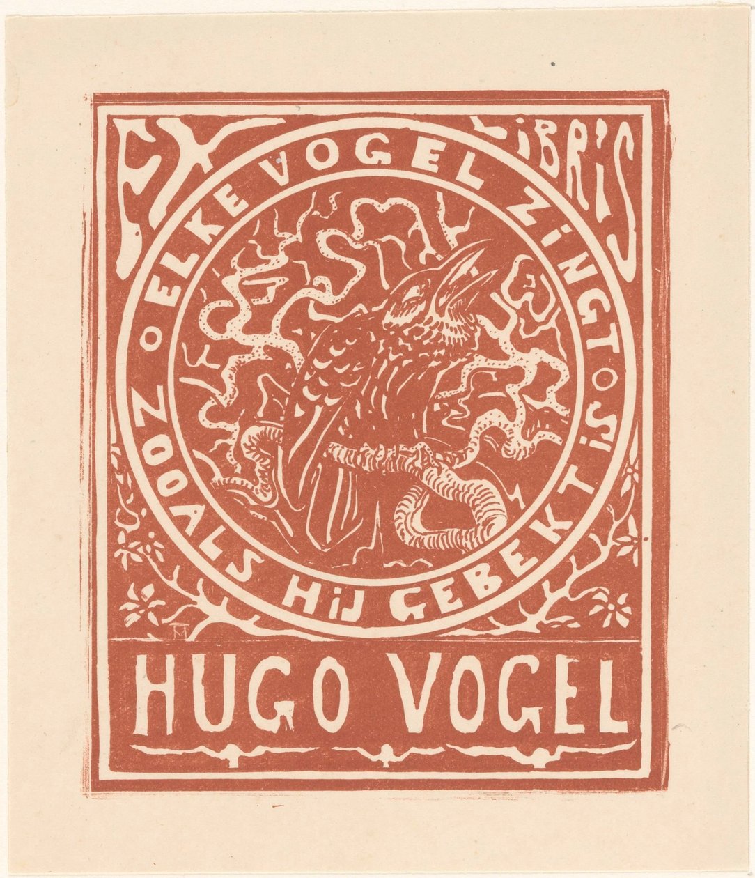 Ex Libris von Hugo Vogel von Theo van Hoytema