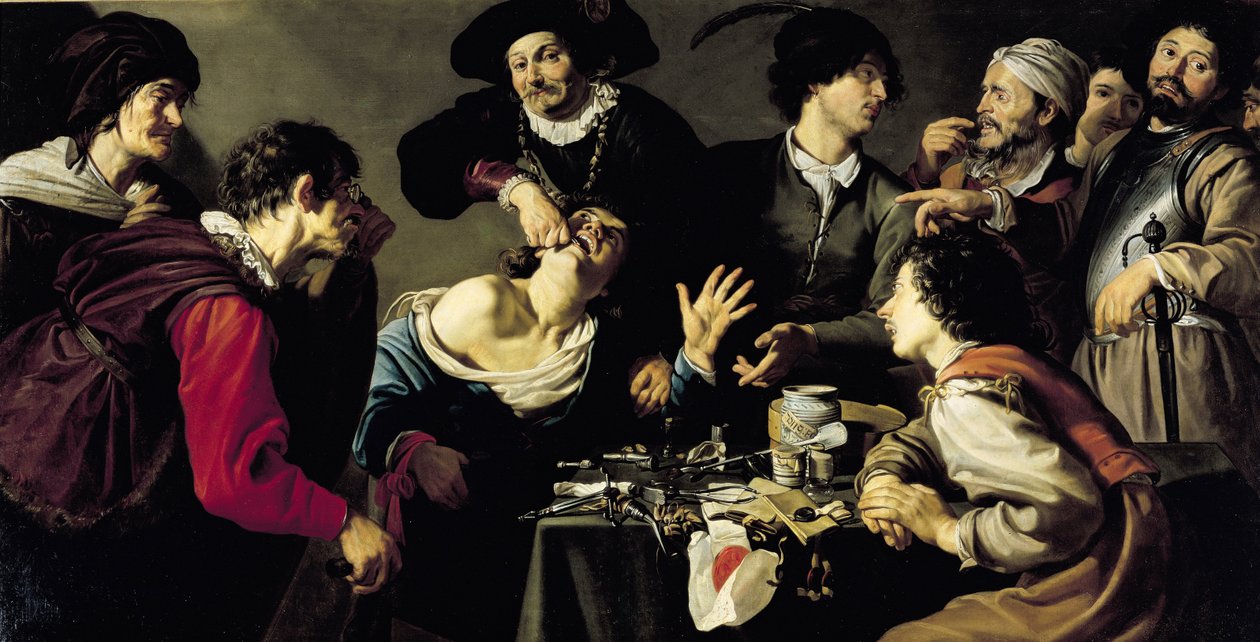 Der Zahnzieher, 1635 von Theodor Rombouts