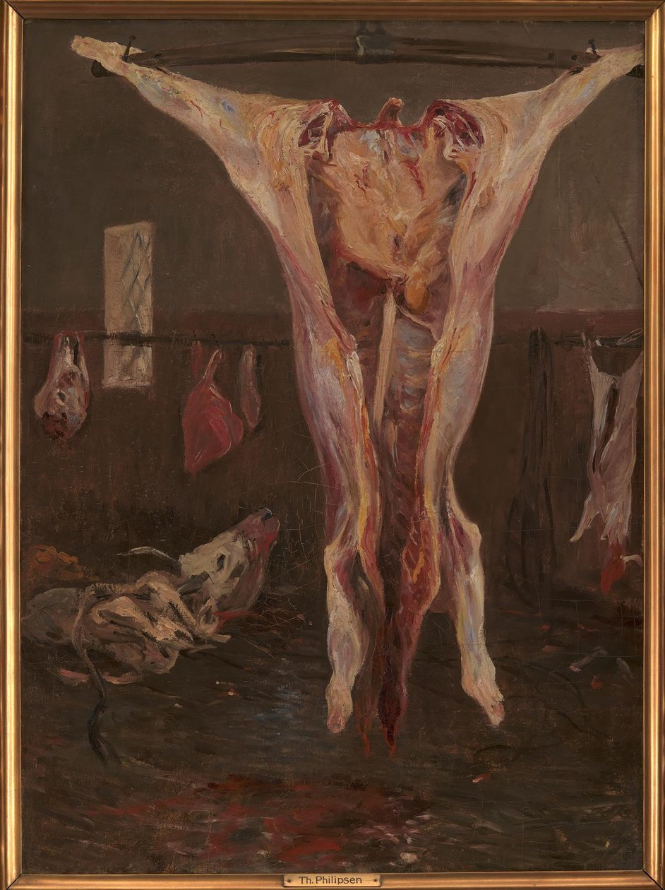 Ein geschlachteter Ochse, Rom von Theodor Philipsen