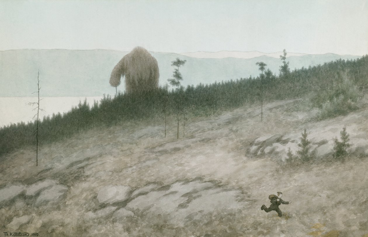 Aschenbrödel und der Troll von Theodor Kittelsen