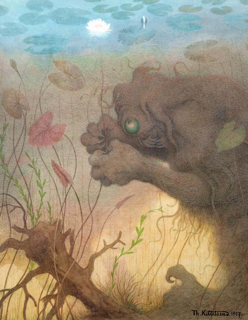 Nokken beim Fischen von Theodor Kittelsen