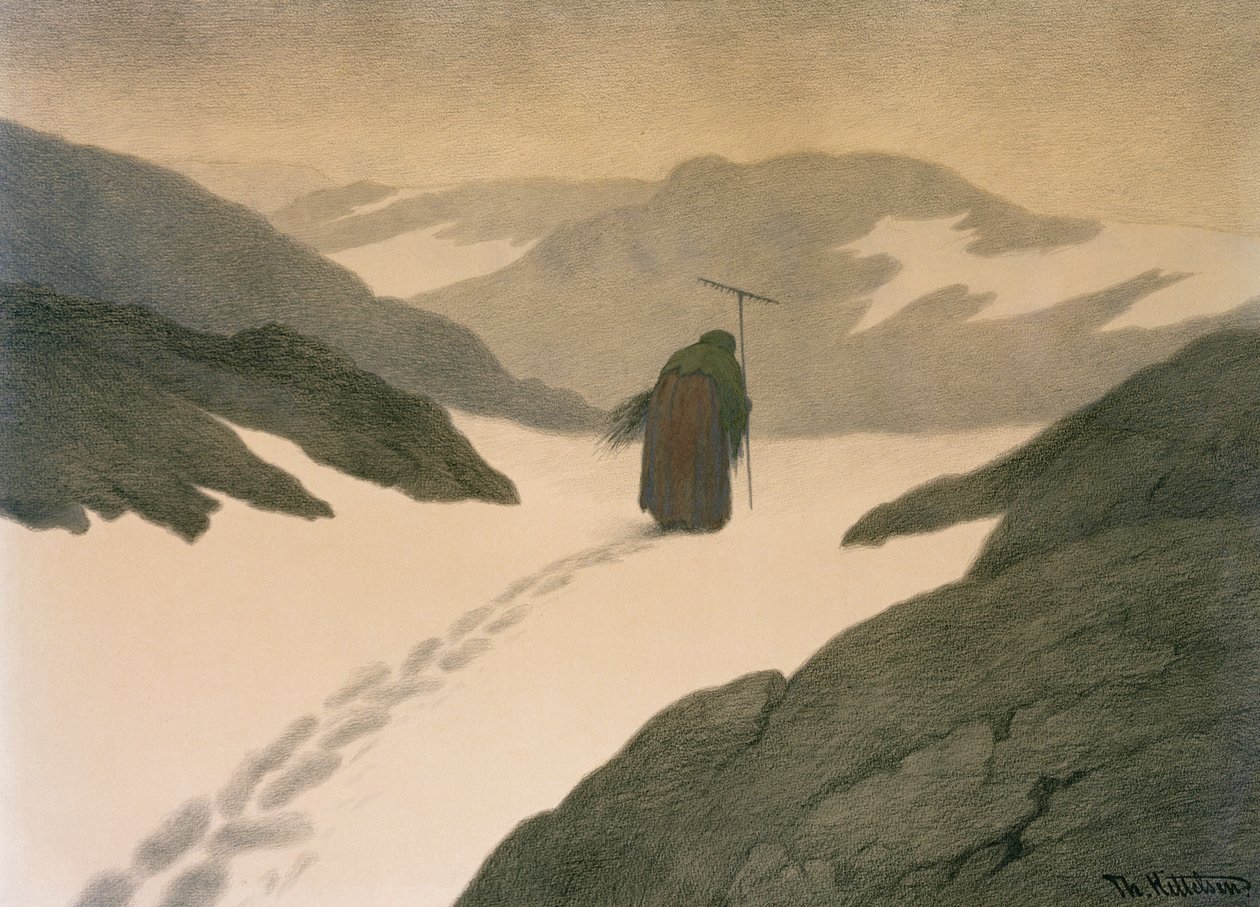 Die Pest auf dem Berg von Theodor Kittelsen
