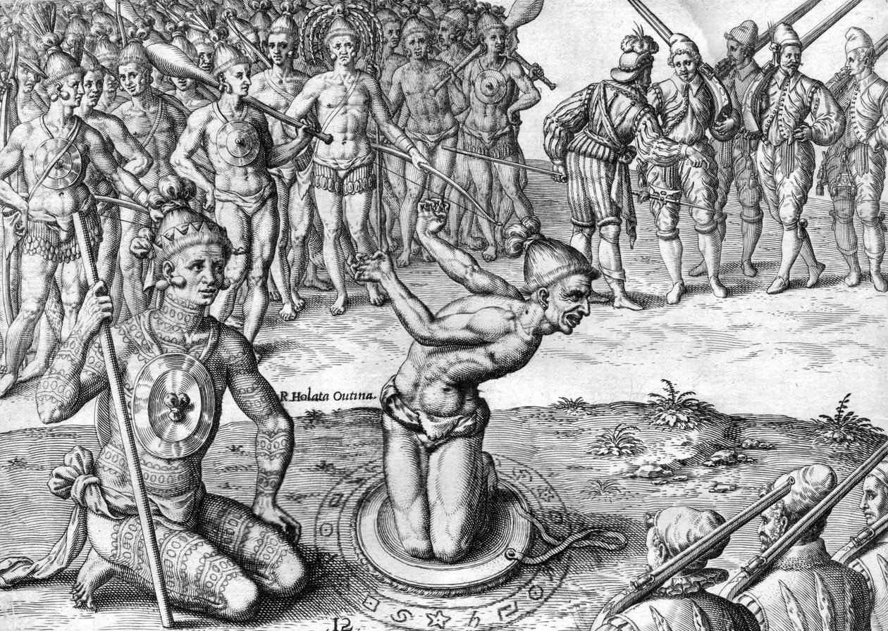 Indischer Häuptling Potano Utina von Theodor de Bry