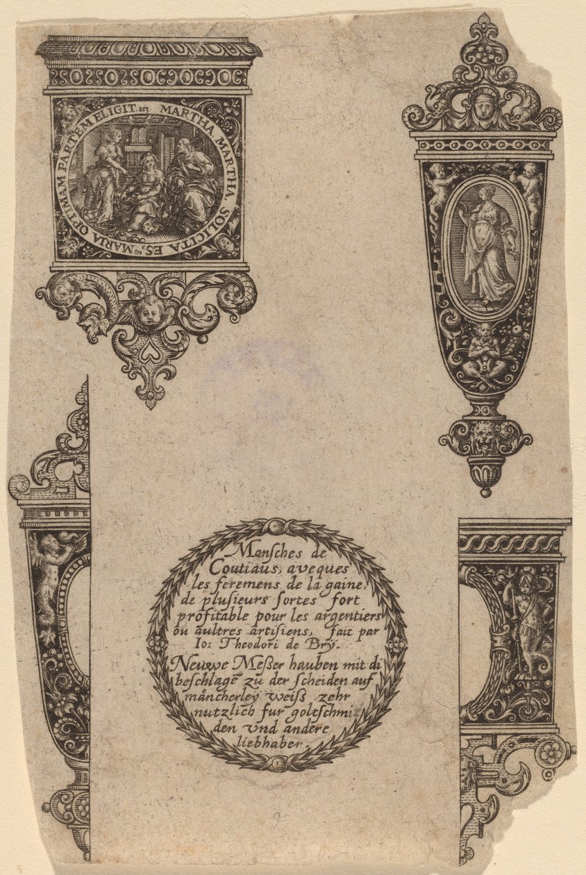Ornament für Messergriff von Theodor de Bry