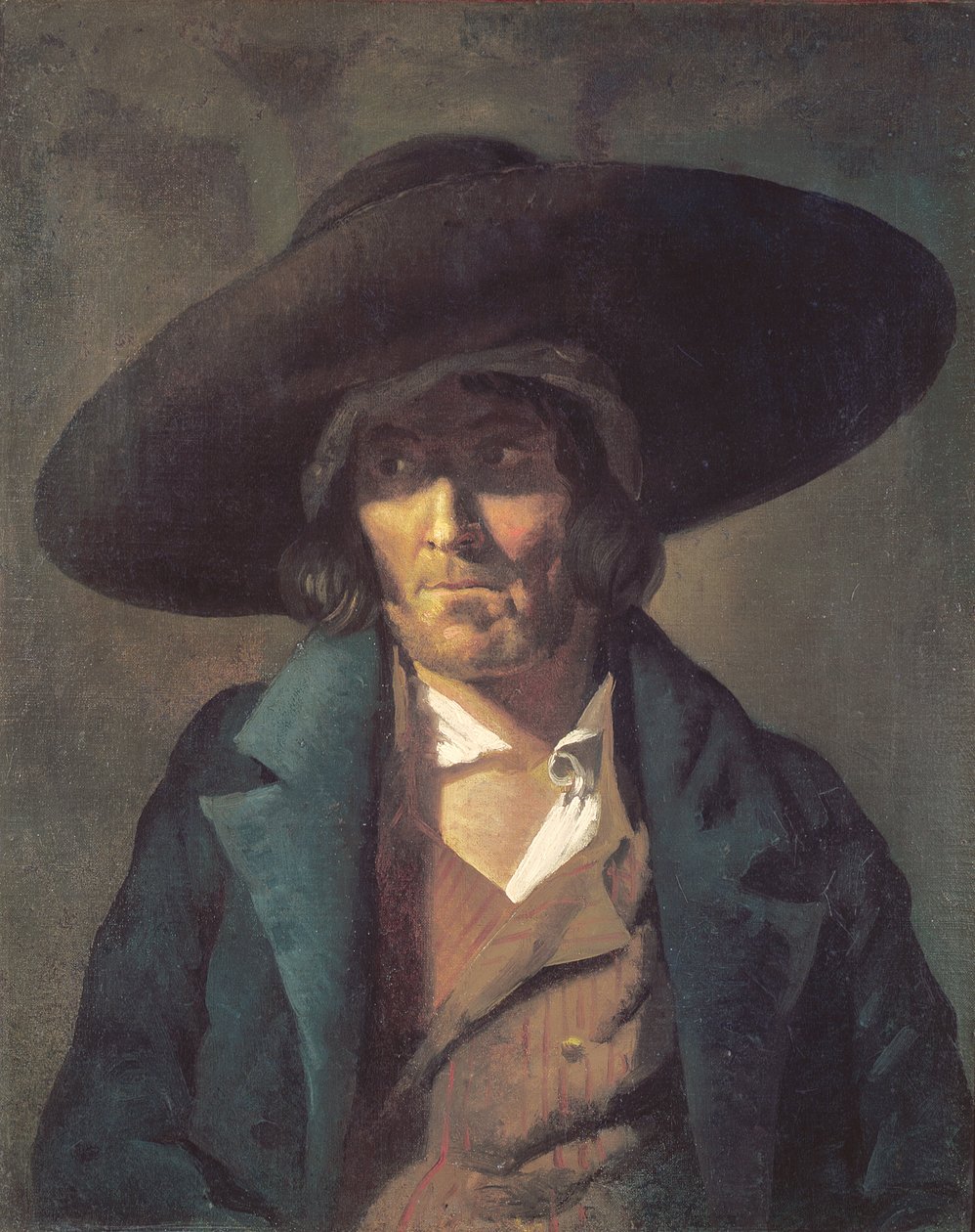 Porträt eines Mannes, der Vendée, ca. 1822-23 von Theodore Gericault