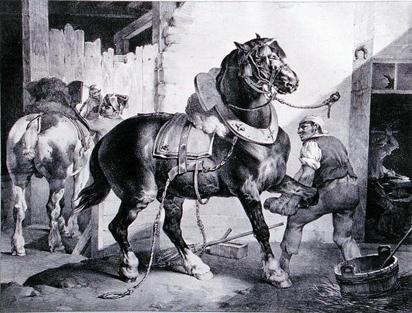 Die Schmiede von Theodore (after) Gericault