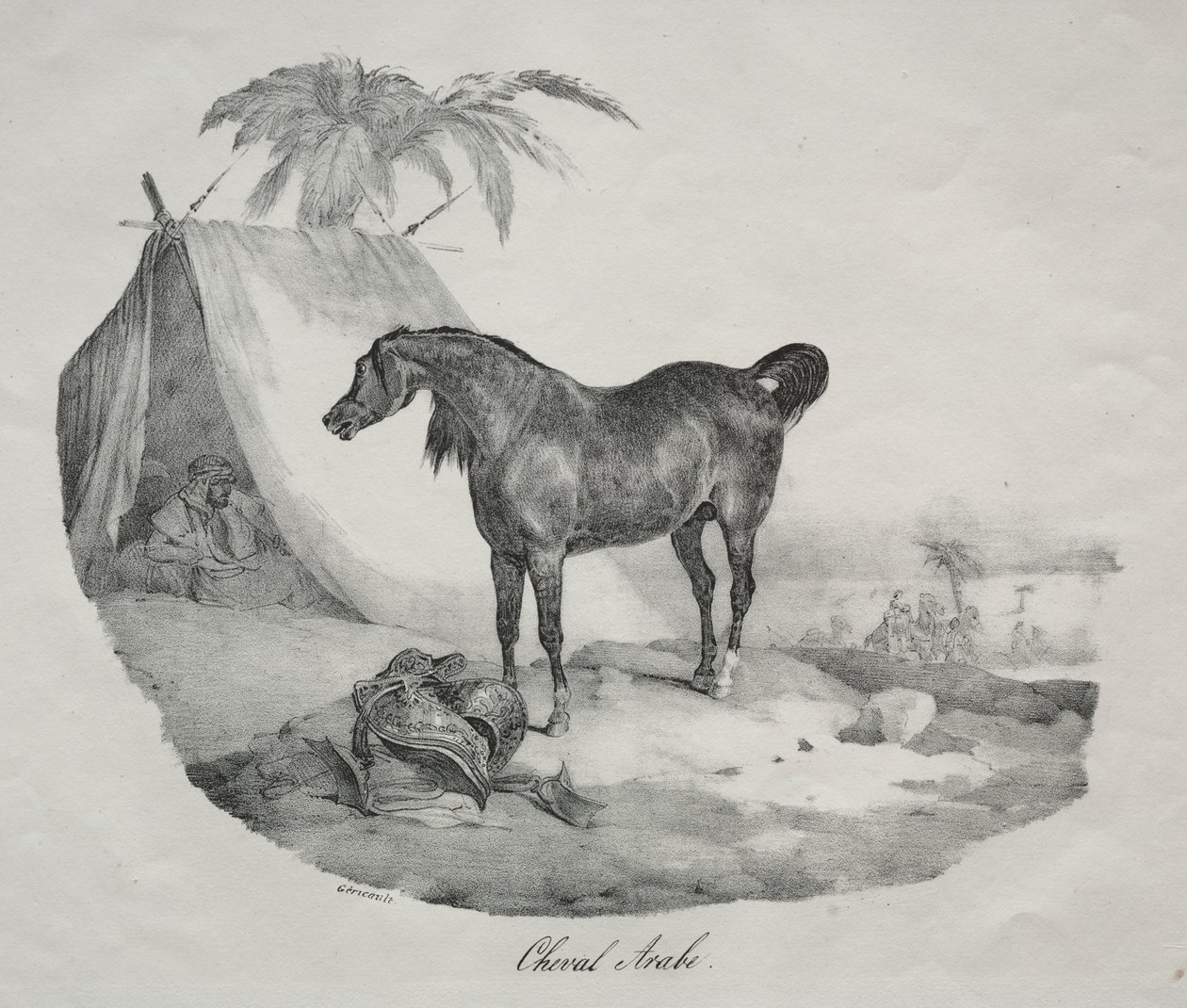 Arabisches Pferd von Theodore Gericault