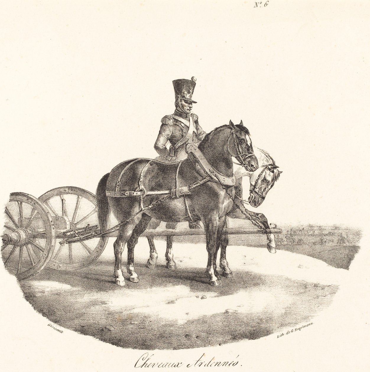 Pferde aus den Ardennen von Theodore Gericault