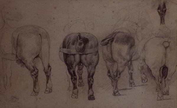Angespannte Pferde von Theodore Gericault