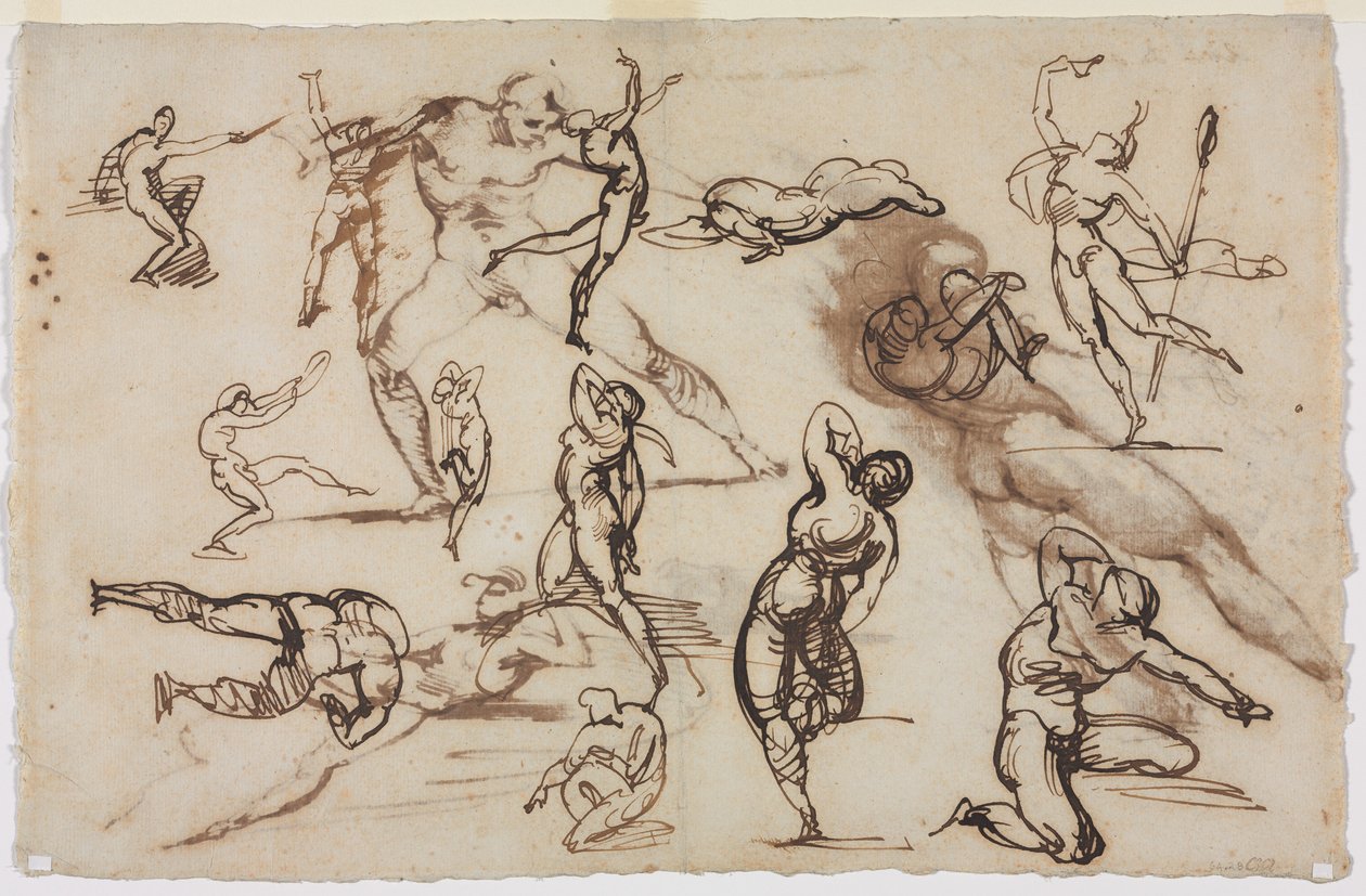 Blatt mit Skizzen verso, 1819 von Theodore Gericault