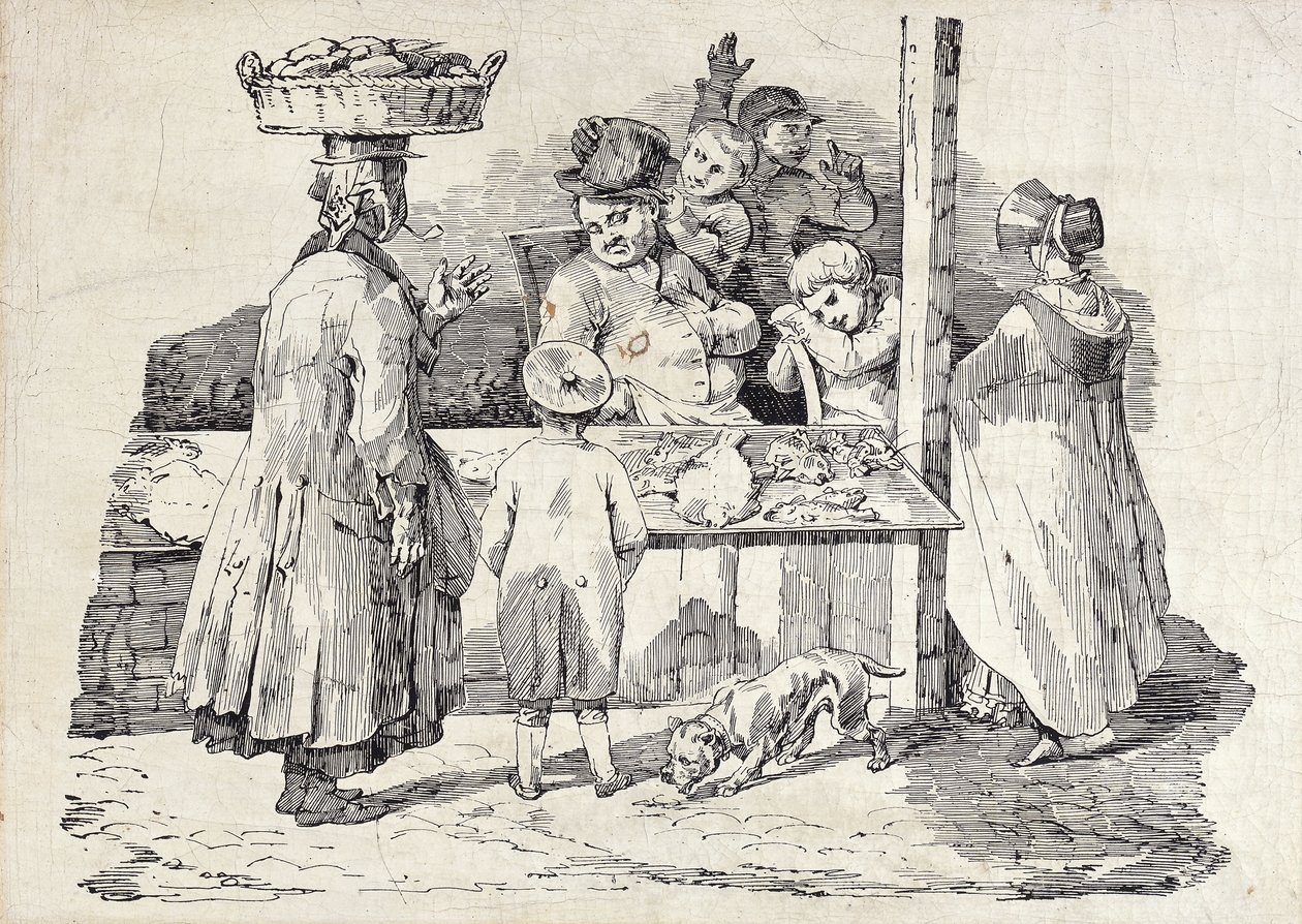 Der schlafende Fischverkäufer von Theodore Gericault