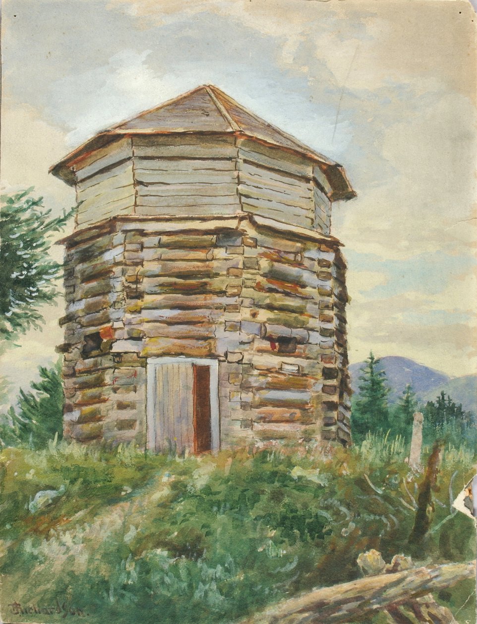 Russisches Blockhaus, Alaska, 1900 von Theodore J. Richardson